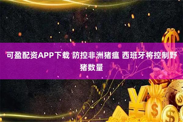 可盈配资APP下载 防控非洲猪瘟 西班牙将控制野猪数量